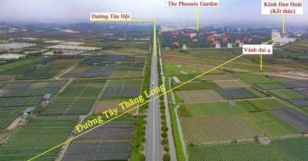 Tuyến đường Tây Thăng Long đoạn qua Đan Phương dài 5,8km được đầu tư gần 1.300 tỷ kết nối 5 quận, huyện phía Tây Hà Nội chính thức khởi công