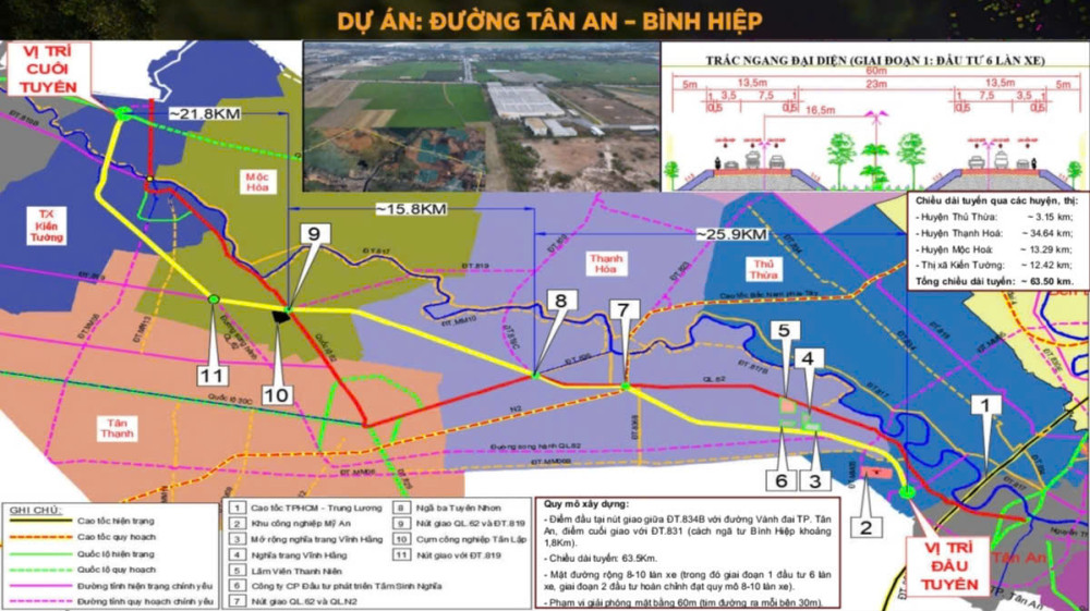 Long An đón tin vui: Chuẩn bị có thêm tuyến đường hơn 8.000 tỷ, rộng 10 làn xe, kết nối hàng loạt huyện và thị xã - Ảnh 1