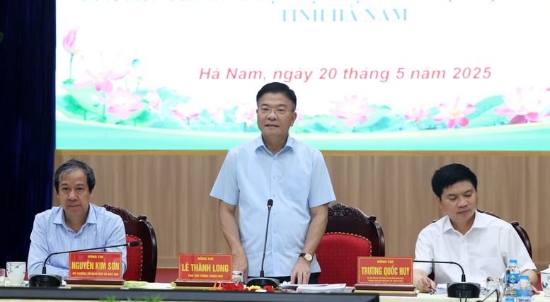 Phó Thủ tướng Lê Thành Long làm việc với tỉnh Hà Nam về triển khai dự án xây dựng Khu Đại học Nam Cao - Ảnh 2