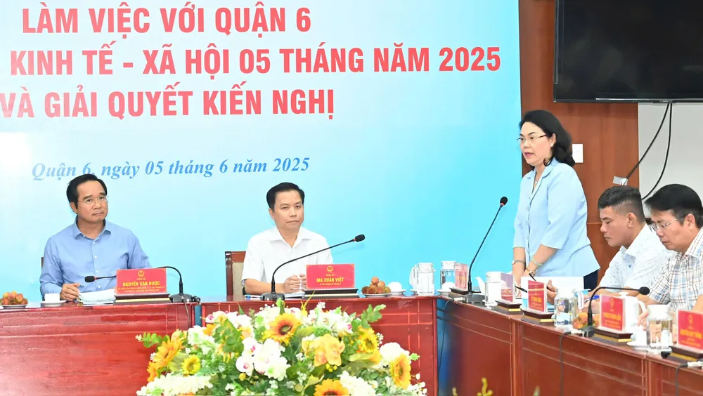 Chủ tịch UBND TPHCM làm việc với quận 6 để tháo gỡ khó khăn vướng mắc các dự án đầu tư - Ảnh 3