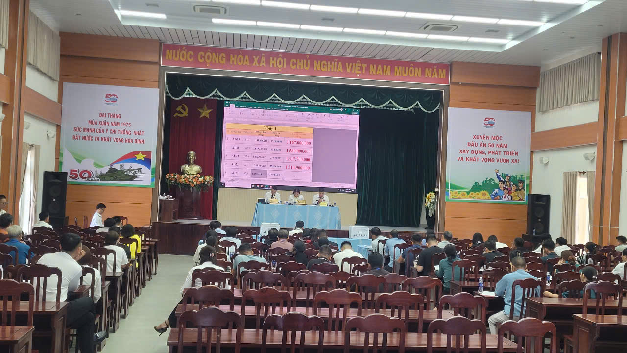 Bà Rịa - Vũng Tàu: Đấu giá thành công 57 lô đất - Ảnh 1