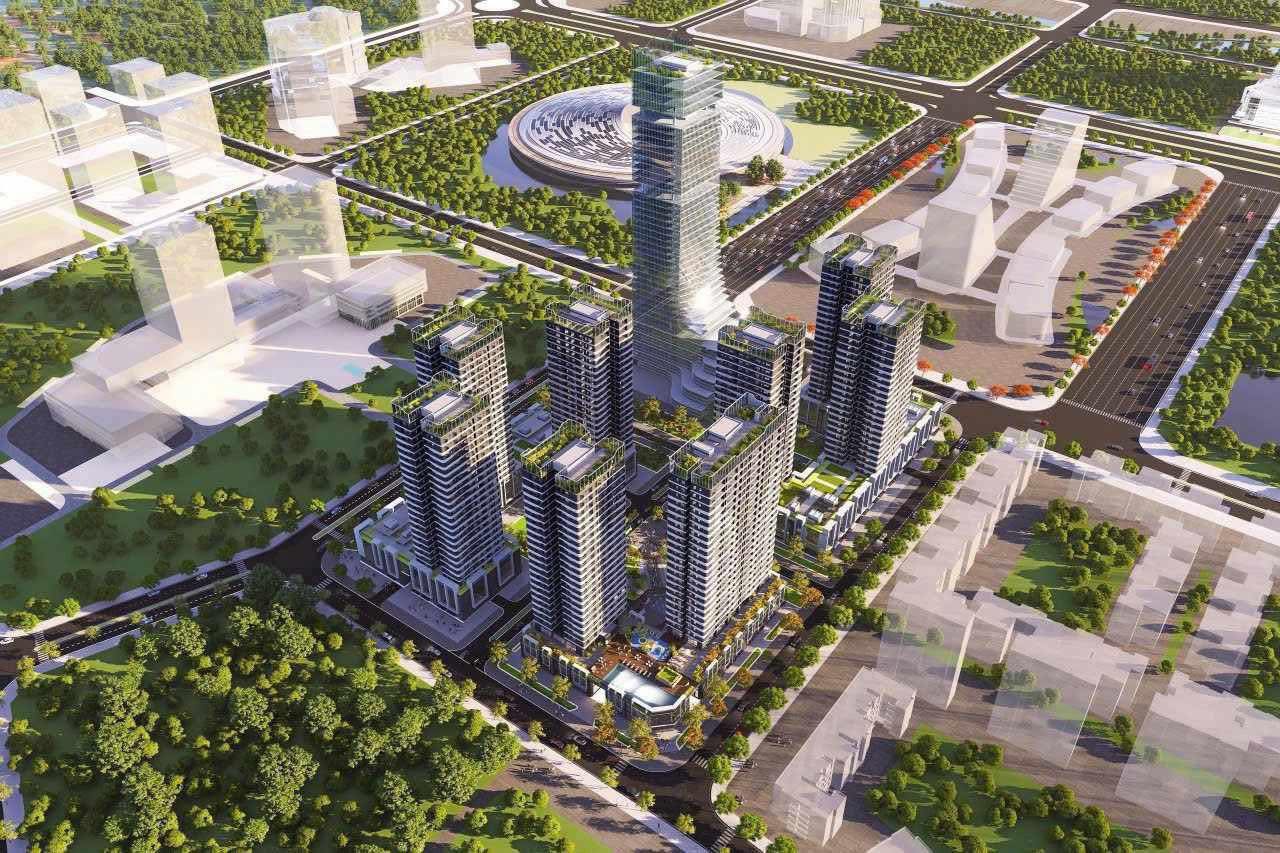 Kinh Bắc của ông Đặng Thành Tâm vừa khởi công dự án có 9 tòa tháp nằm bên bờ sông Cấm, có tòa lên đến 40 tầng cao bậc nhất thành phố Cảng - Ảnh 1