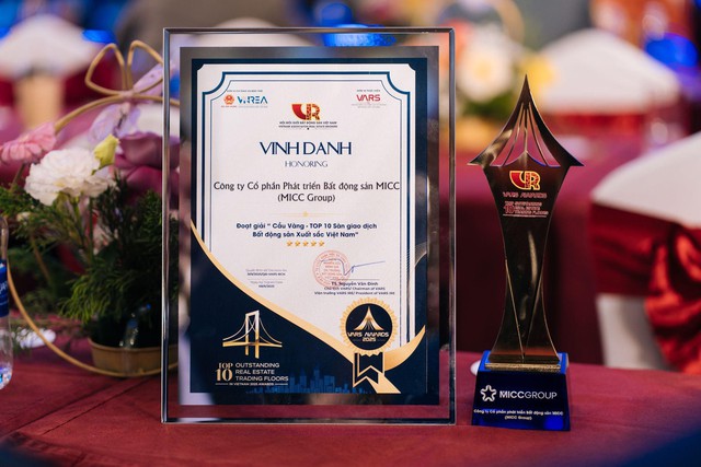 MICC Group lọt Top 10 Sàn giao dịch BĐS xuất sắc Việt Nam tại VARS Awards 2025 - Ảnh 1