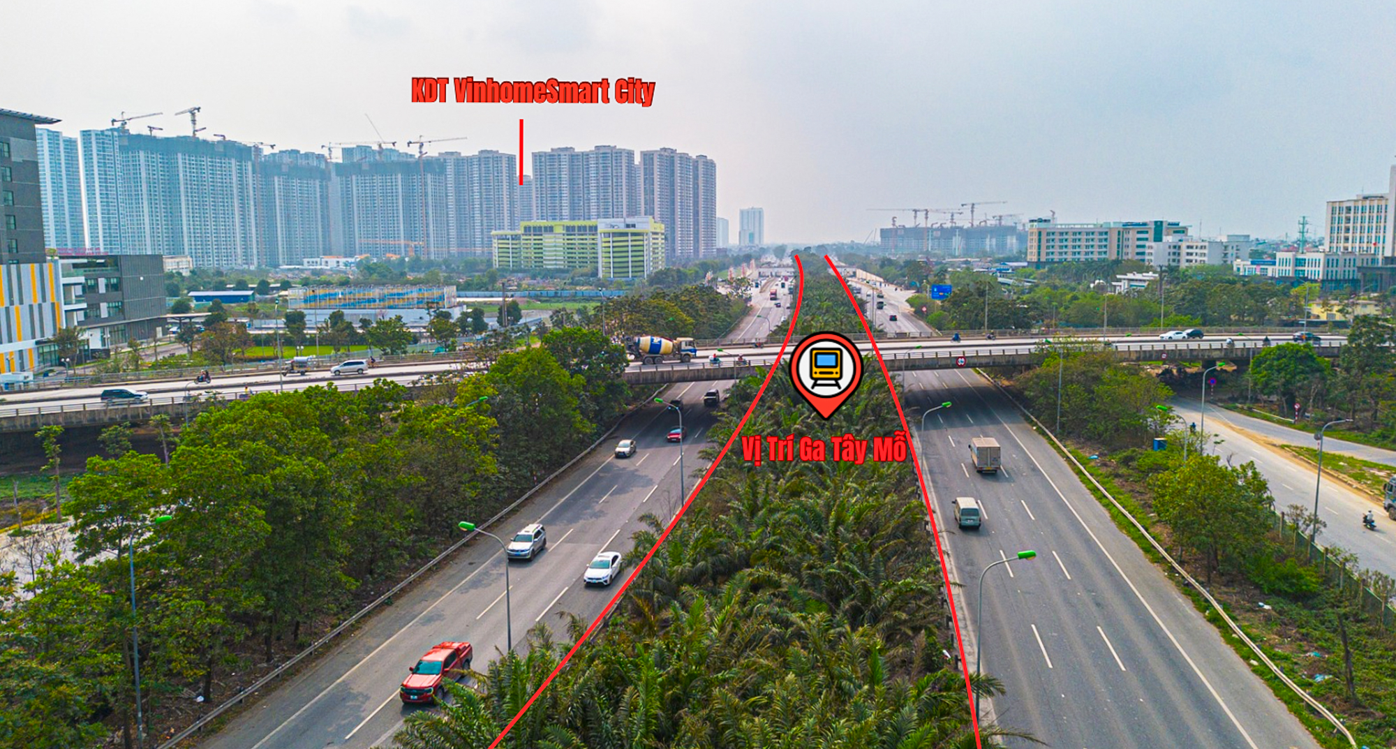 Điểm danh vị trí ga tuyến metro Văn Cao - Hoà Lạc: Đại đô thị của Vinhomes, toà nhà cao thứ 2 Hà Nội đón tin vui - Ảnh 10