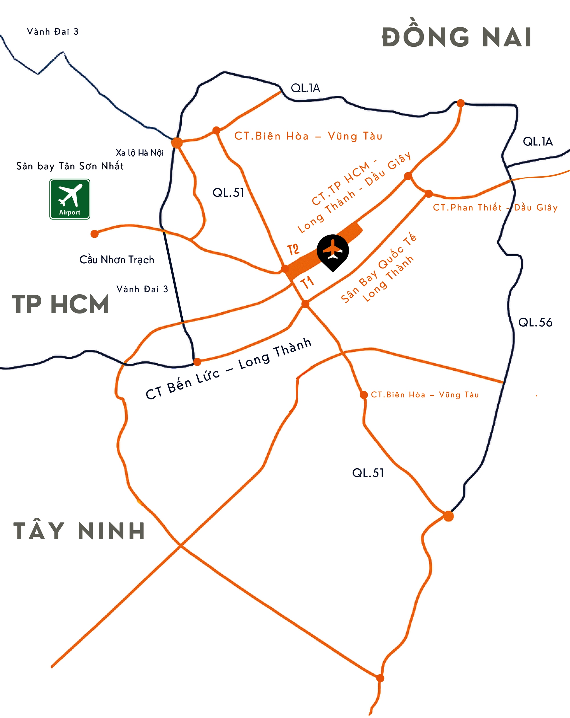 Những tuyến đường kết nối TP HCM và các tỉnh lân cận với sân bay Long Thành - Ảnh 3