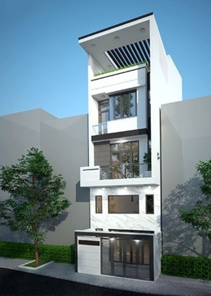 Mẫu nhà phố 4 tầng hiện đại, phổ biến nhất hiện nay - Ảnh 1