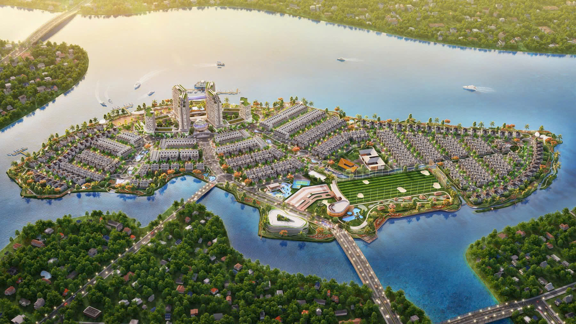 Toàn cảnh đô thị đảo sát vách TP.HCM, đối diện dự án 72.000 tỷ của Sun Group, góp phần đẩy giá đất tăng gấp 10 lần - Ảnh 1