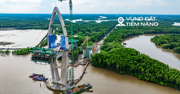 Toàn cảnh cầu 5.000 tỷ đang thành hình, kết nối điểm nóng bất động sản với cụm cảng lớn thứ 2 Việt Nam
