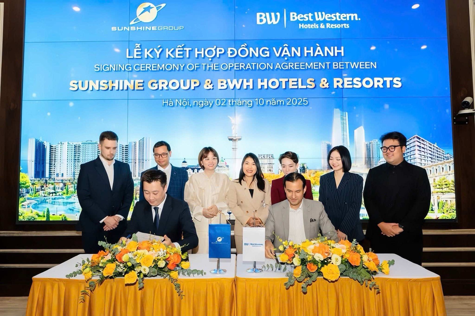 Sunshine Group "bắt tay" BWH Hotels, đưa tiêu chuẩn vận hành quốc tế đến Noble Crystal Long Bien và Noble Palace Tay Thang Long - Ảnh 1