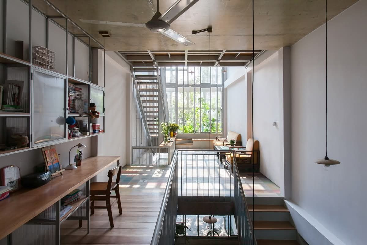 Nhà phố 280m2 sử dụng khoảng thông tầng để làm thoáng - Ảnh 6