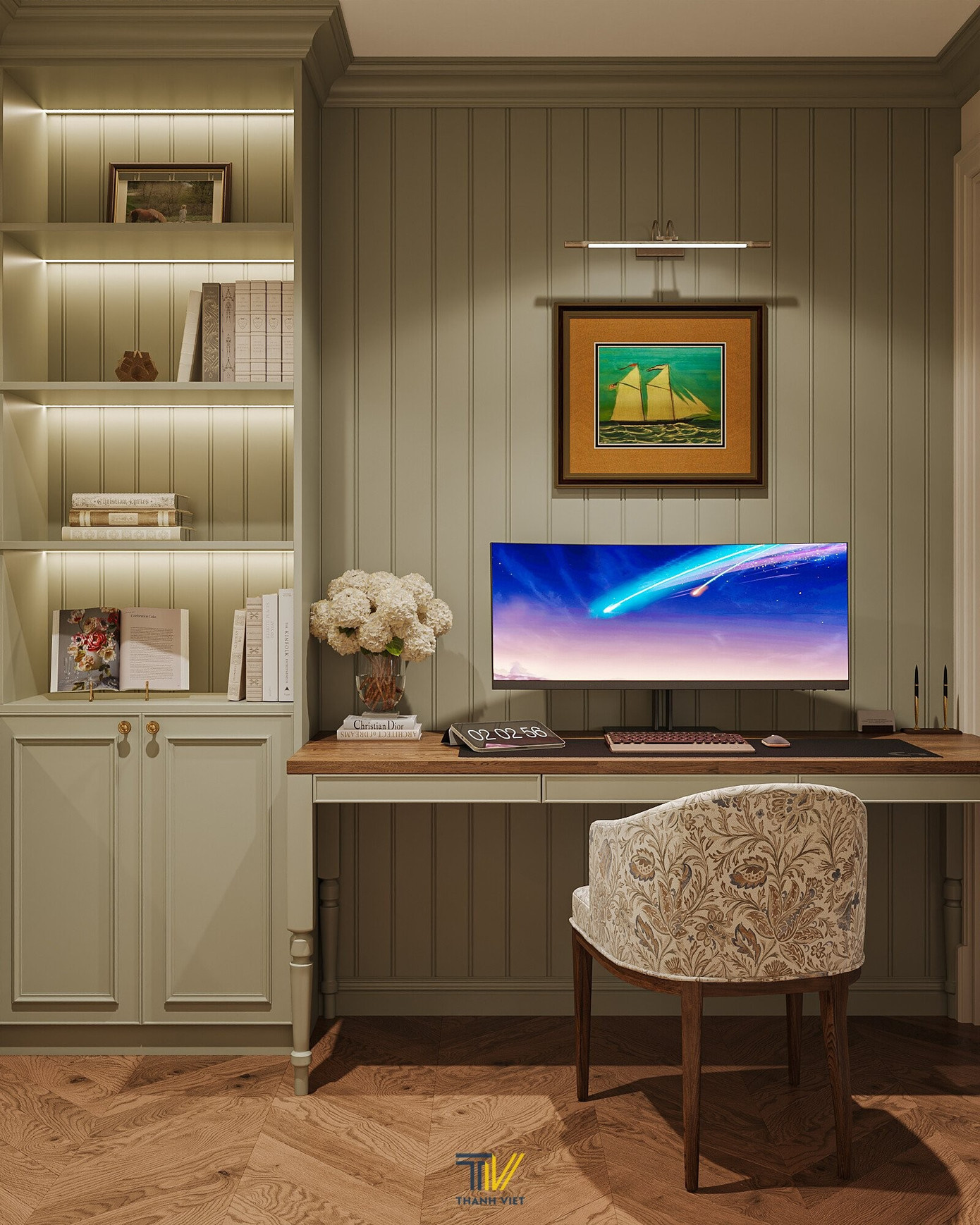 Thiết kế nội thất phong cách Âu Mỹ cho căn hộ 110m2 - Ảnh 11