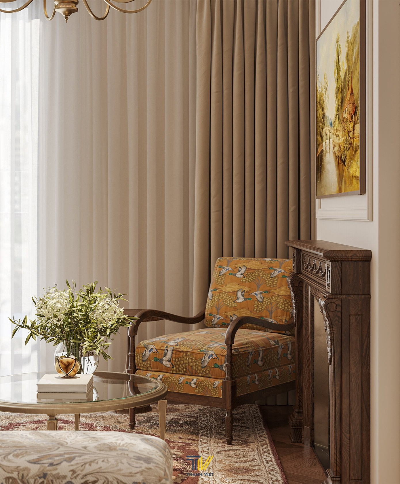 Thiết kế nội thất phong cách Âu Mỹ cho căn hộ 110m2 - Ảnh 9