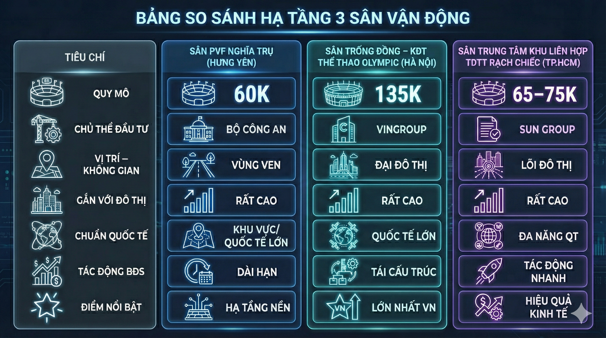 Cuộc đua siêu sân vận động: Vingroup xây sân có mái che lớn nhất thế giới, Sun Group làm sân 50.000 chỗ ngay cạnh trung tâm - Ảnh 4