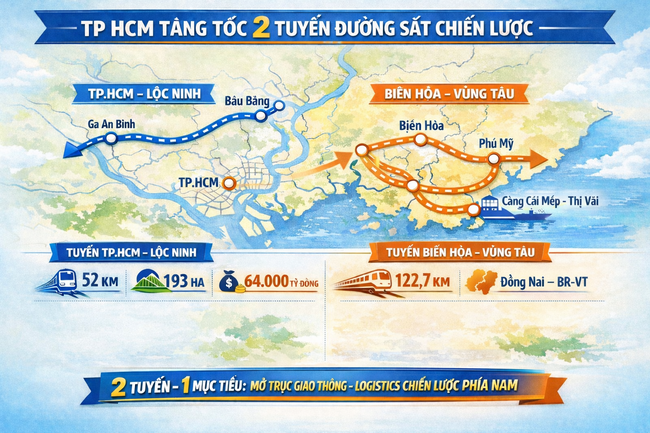 TPHCM đẩy nhanh quy hoạch hai tuyến đường sắt trọng điểm - Ảnh 2