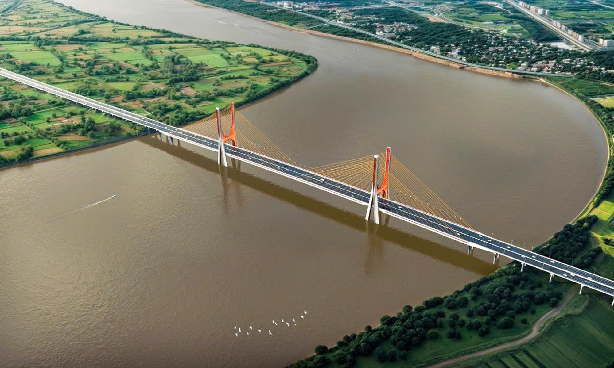Hình hài cầu gần 12.000 tỷ đồng bắc qua sông Hồng, nối Hà Nội - Hưng Yên - Ảnh 2