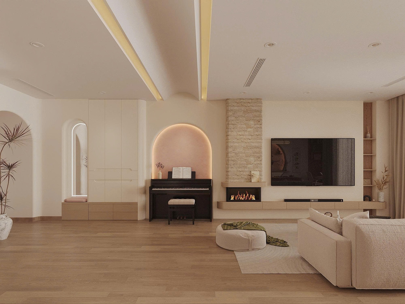 Vợ chồng trẻ cải tạo căn hộ 130m2 với chi phí 600 triệu đồng - Ảnh 1