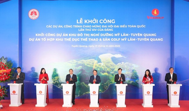 Vingroup khởi công đô thị nghỉ dưỡng suối khoáng và tổ hợp thể dục thể thao Mỹ Lâm – Tuyên Quang - Ảnh 1