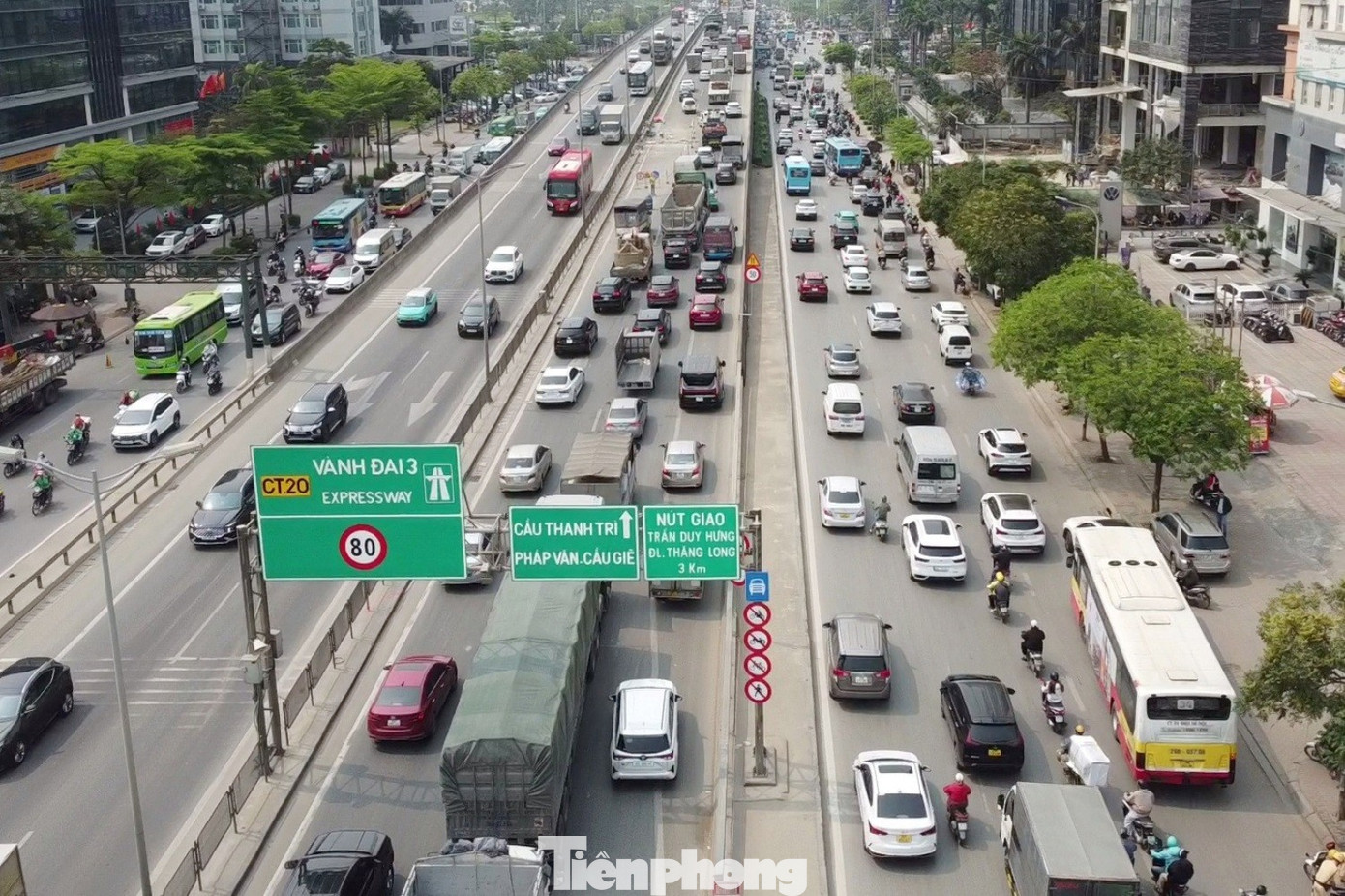 Thực trạng giao thông đường trên cao Vành đai 3 chuẩn bị cấm theo giờ đối với xe tải - Ảnh 4