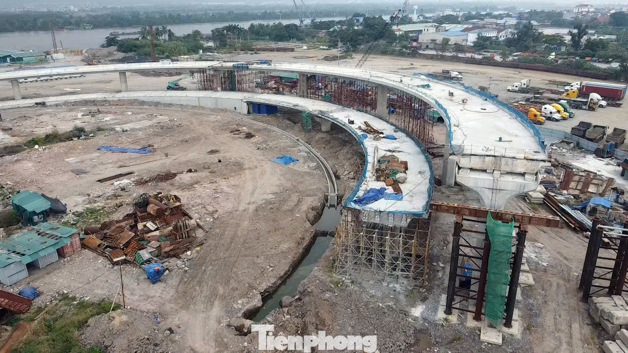 Cận cảnh tiến độ thi công cầu 6.200 tỷ nối trung tâm Hải Phòng với các khu đô thị mới - Ảnh 5