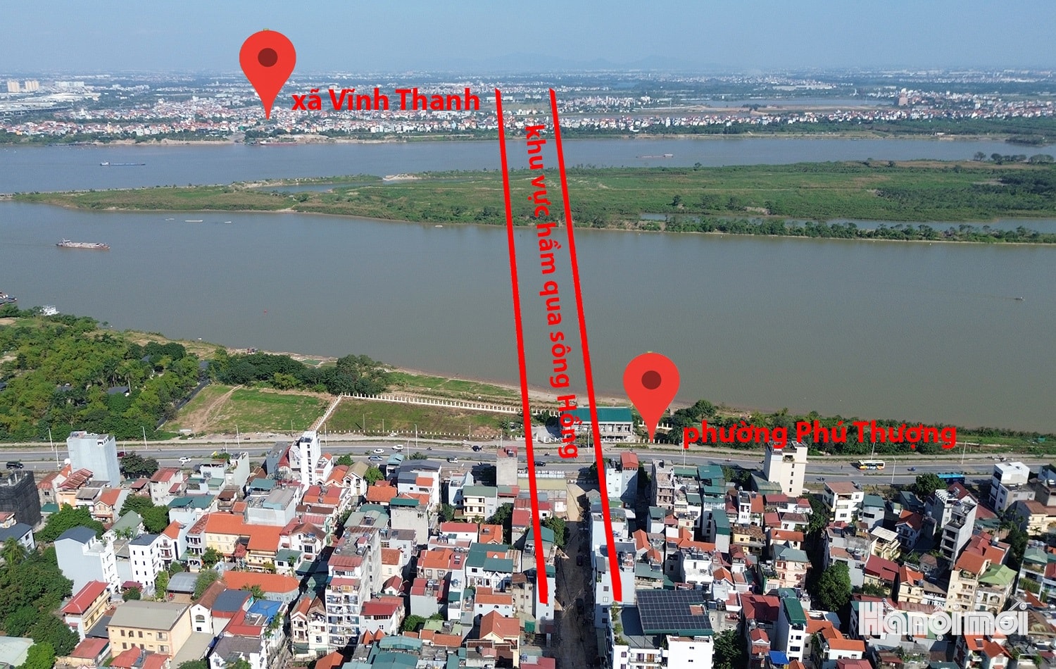 Toàn cảnh khu vực sẽ xây hầm qua sông Hồng gần 22 nghìn tỷ đồng - Ảnh 3