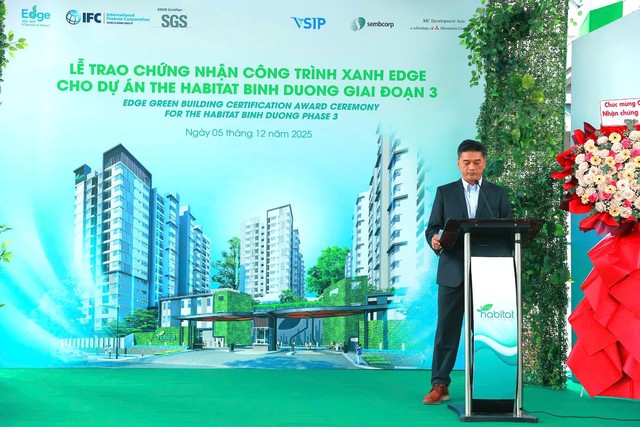The Habitat Binh Duong giai đoạn 3 đạt chứng nhận EDGE - Ảnh 1