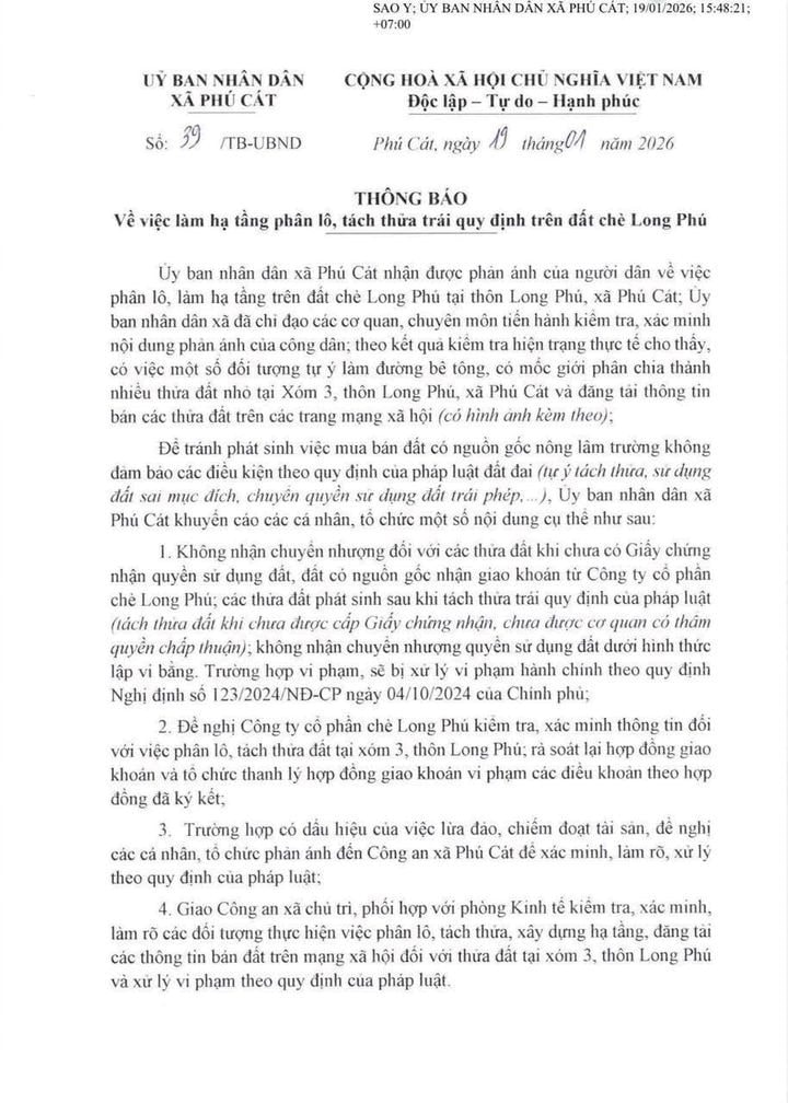 Tự ý phân lô, bán nền trên đất nông trường tại xã Phú Cát - TP. Hà Nội - Ảnh 2