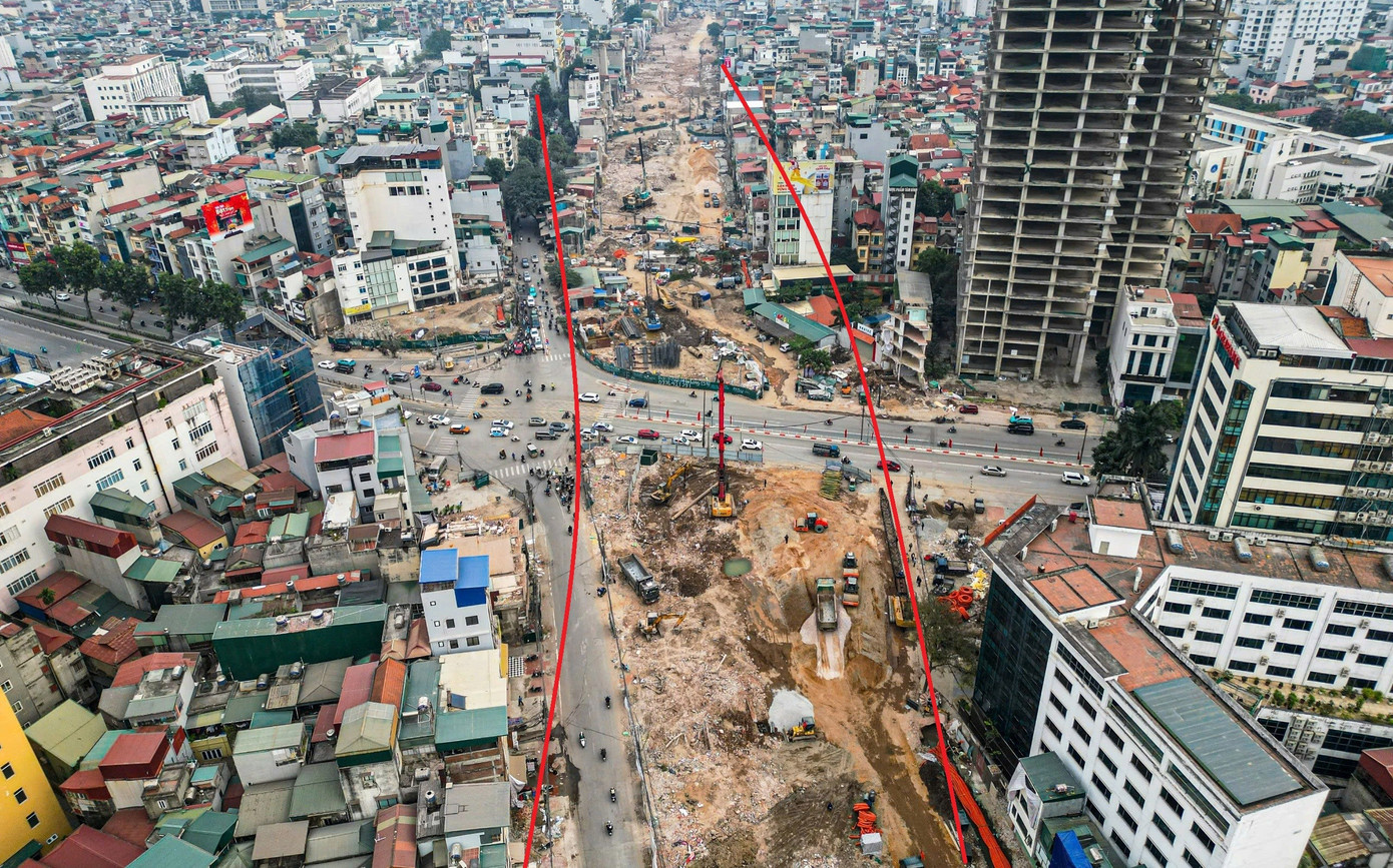 Đường vành đai 1 đoạn Hoàng Cầu - Voi Phục sẽ có 2 cầu vượt lớn - Ảnh 1