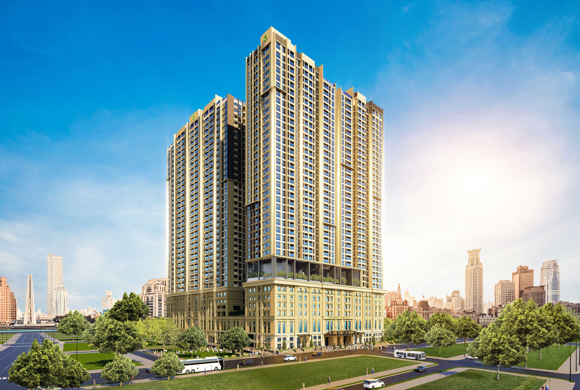 The Grand Manhattan của Novaland tăng tốc thi công, chính thức cất nóc tháp cuối cùng - Ảnh 2