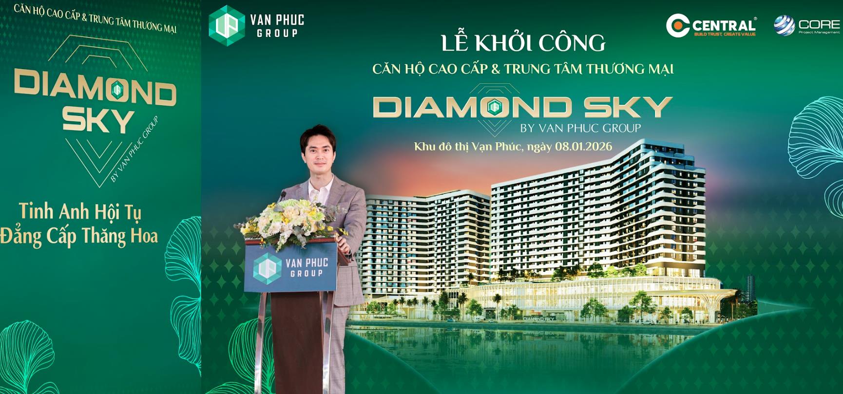 Van Phuc Group khởi công phần hầm Diamond Sky: Dấu ấn biểu tượng sống mới - Ảnh 2