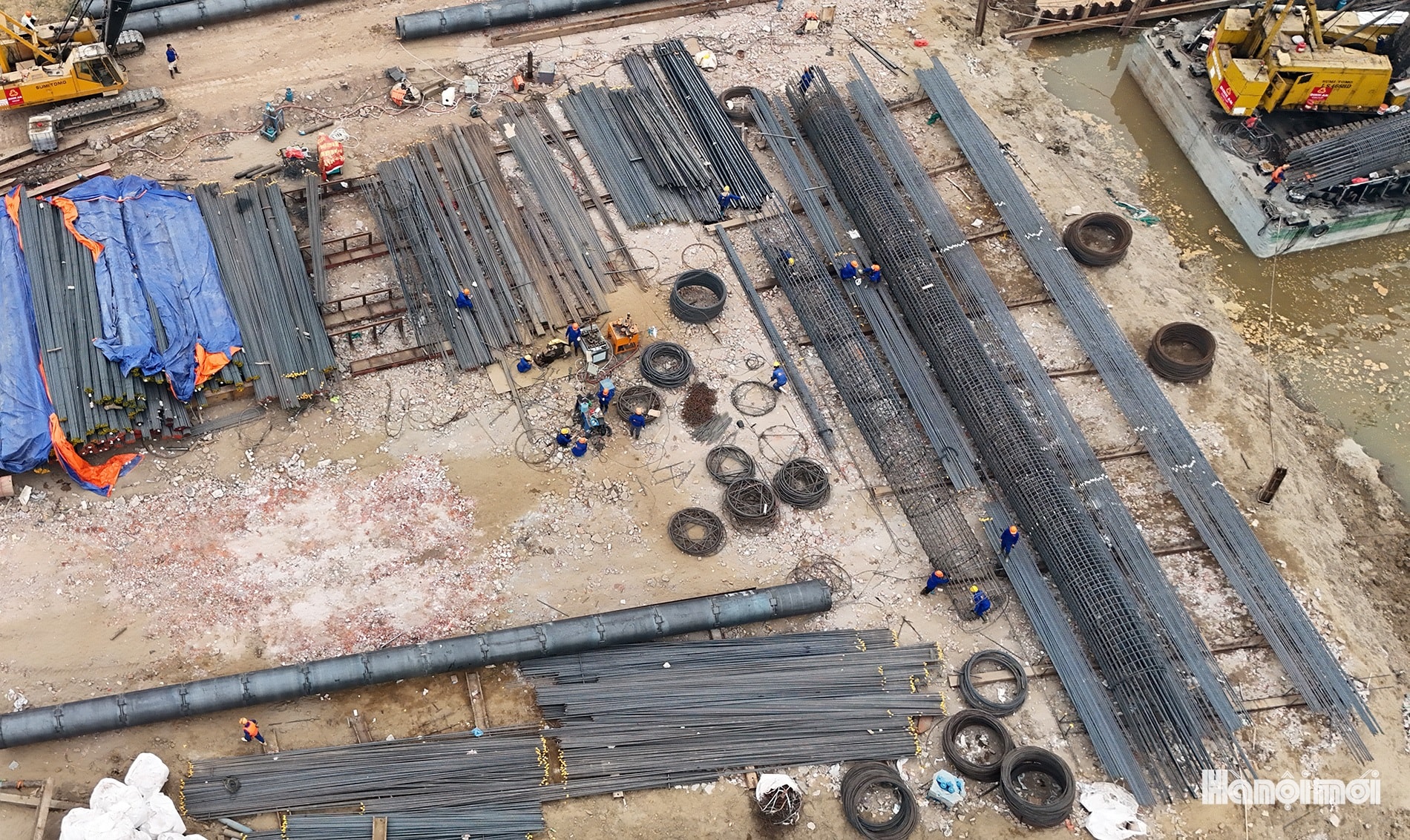 Đại công trường thi công cầu Thượng Cát hơn 7.300 tỷ đồng - Ảnh 8