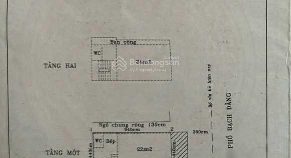 (Giá đầu tư) bán nhà mặt đường Bạch Đằng - 50m2 - MT 4,4m - giáp ngõ - 3 tầng - 8,5 tỷ