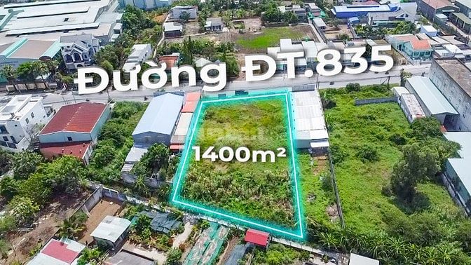 Cho thuê mặt bằng 1400m2 tại đường ĐT 835, xã Phước Lợi, huyện Bến Lức