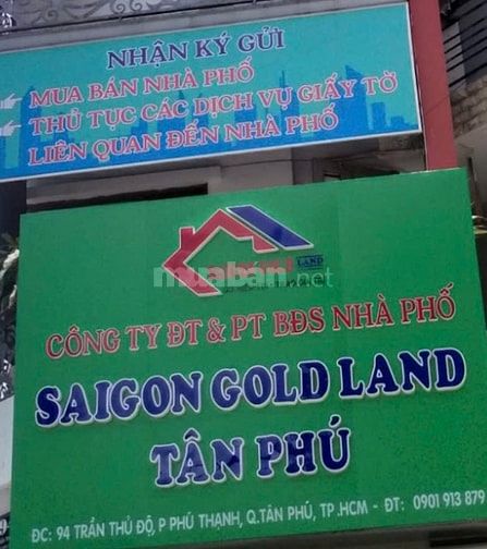 Chính chủ cần bán nhà Mặt Tiền Đường Tân Sơn Nhì Quận Tân Phú