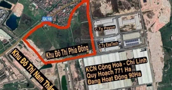 Duy Nhất 1 Lô RĐ ất nền KĐT mới phía Đông - Tp Chí Linh.Giá 1.x tỷ / lô - sổ đỏ trao tay