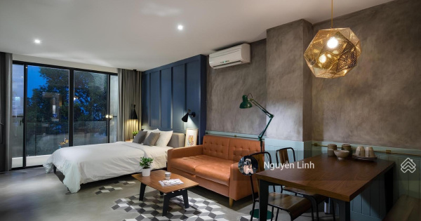 Thuê căn hộ studio balcony dt 50m2, view sông Hoàng Sa - full nội thất cao cấp, ngay cầu Thị Nghè