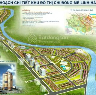 Hot cần tiền gấp, bán lô góc 152m2 2 mt nhìn ra vườn hoa tại Khu đô thị Chi Đông, huyện Mê Linh