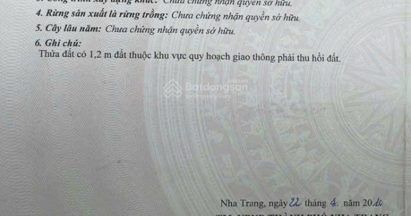 Bán nhà diện tích 142,7m2; 2 mặt tiền hẻm Củ Chi, Vĩnh Hải, Nha Trang, nay là đường Hải Nam rộng 6m