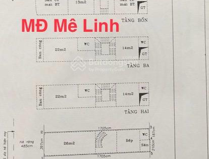 Bán nhà 68m2 mặt đường Mê Linh