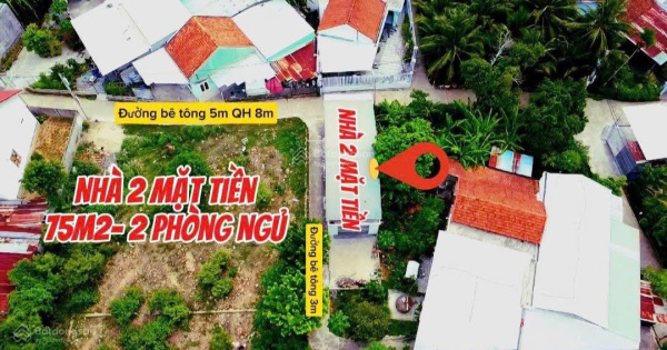 Nhà 2 mặt tiền DT 75m2 thôn Đông - Vĩnh Phương - đường 5m qh 8m chỉ 1 tỷ 230 triệu