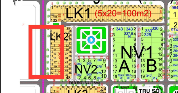 Cần bán nhanh lô đất mặt đường 35m(D1)125m2 trong dự án HUD, gần ngã 4 Lê Hồng Phong(53m) & D1(35m)