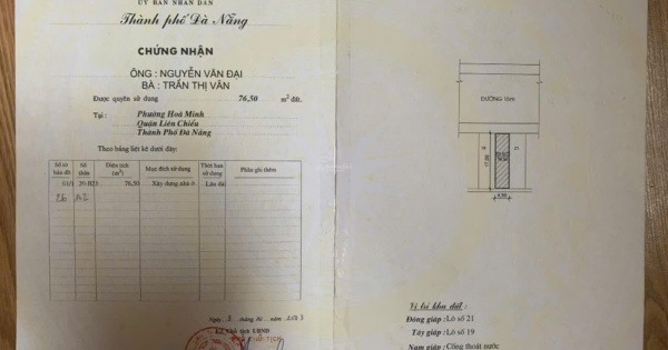 Chính chủ cần bán Nhà mặt tiền 75m2 cấp 4, lề 6m, đường 15m, phố biển Nguyễn Tất Thành