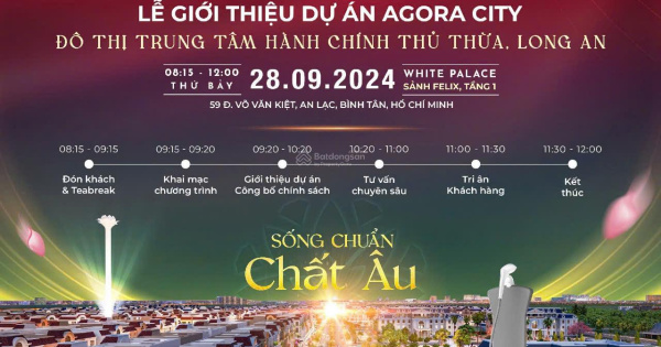 Giới thiệu dự án Agora City ngày 28.09, đất nền nhà phố thương mại chỉ 17tr/m2, 1.8 tỷ/nền 108 m2