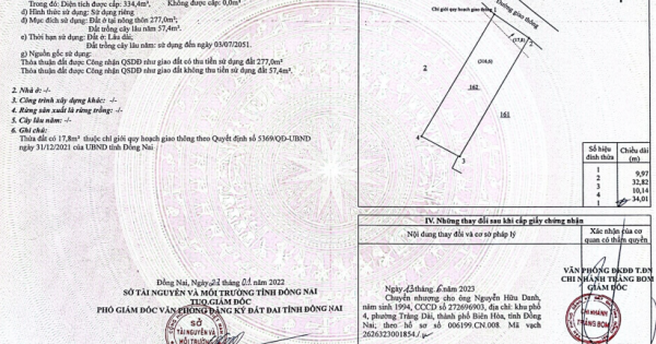 CHÍNH CHỦ BÁN NHÀ MẶT TIỀN ĐƯỜNG LIÊN XÃ SÔNG TRẦU _ CÂY GÁO _ SÔNG THAO 334M2 (277 ONT) 2,2 TỶ