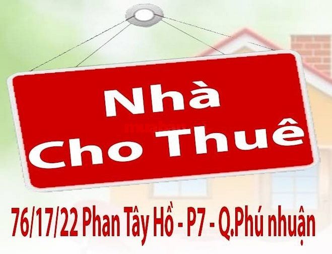 Cho thuê Nhà : 76/17/22 Phan Tây Hồ, P.7, Q.Phú Nhuận - dt:7x8m 1L 2Wc