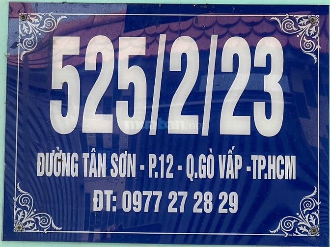 Cho thuê nhà Số nhà 526/2/23 Tân Sơn Phường 12, Gò Vấp, 4x12, có gác