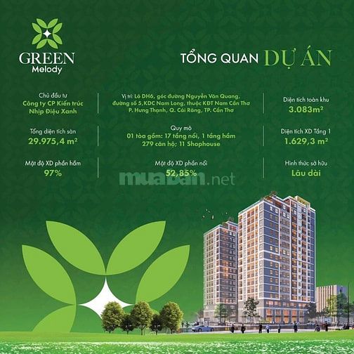 Căn hộ cao cấp Green Melody kdc Nam Long