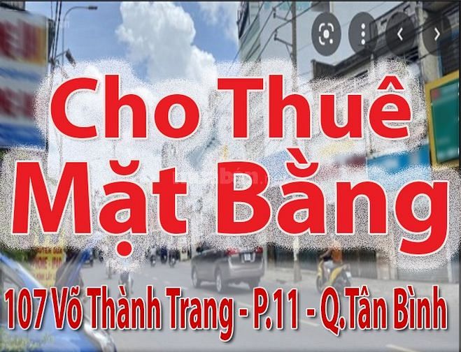 Mặt Bằng Cho Thuê 107 Võ Thành Trang P.11 Q.Tân Bình dt:4x42m