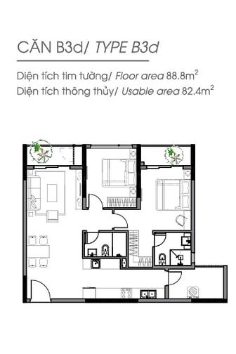 Bán căn hộ 2PN, 88,8m2, Diamond Alnata giá 4.6 ty, ntcb, view đại lộ