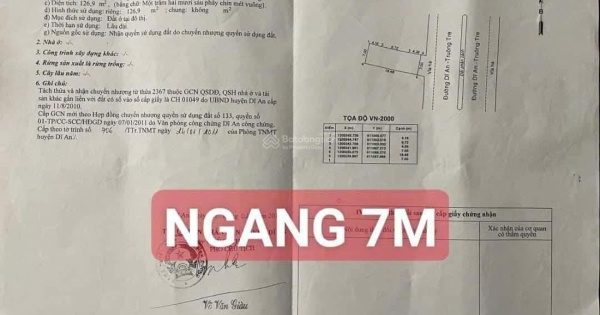 Hạ giá bán nhà MT đường Nguyễn An Ninh 127m2 ngang tới 7m