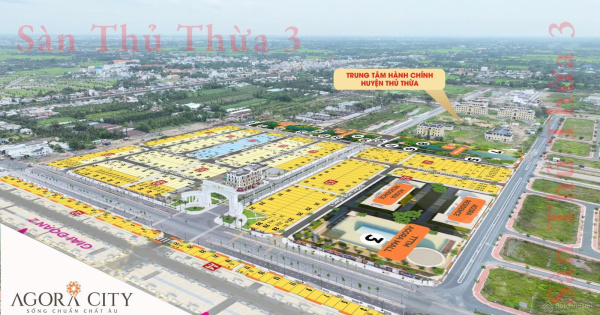 Đất nền trung tâm hành chính, thương mại Thủ Thừa Long An dự án đô thị Agora City